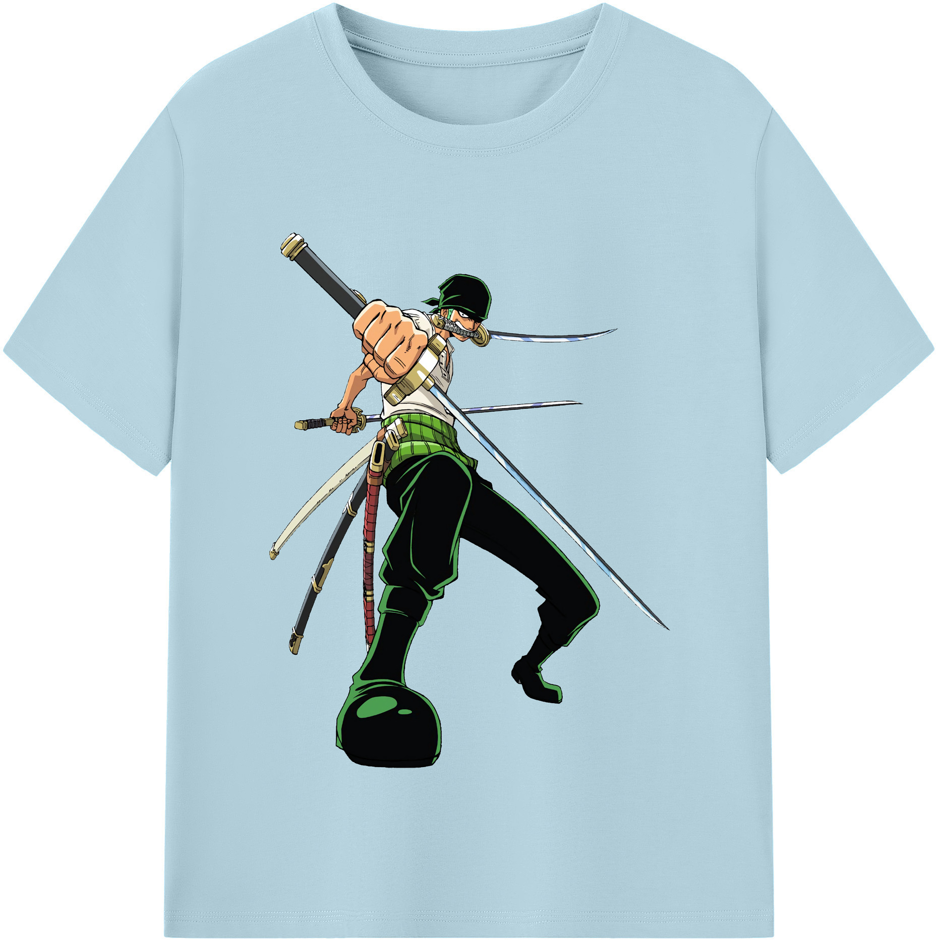 ワンピース ロロノア・ゾロ ONE PIECE Roronoa Zoro 綿100％半袖Tシャツ（フロントプリント）